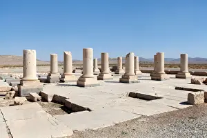 Darius Prints: Private Palace ruins at Pasargad archaeological site, Iran
