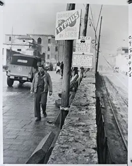 Private Prints: Private Paul Zimmer Walks Past Sign