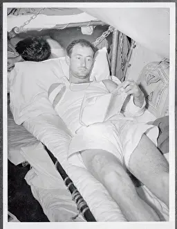 Private Speeding Back to America Aboard a Hospital Ship