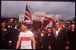 Pro British Protestant Unionists Protesting
