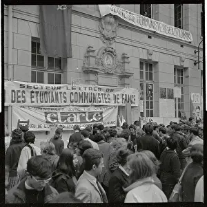 Sorbonne Prints: Pro-Communist Banners Hung By Students