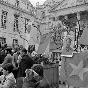 Pro-Communist Protest on Sorbonne Campus
