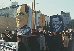 Pro-Nixon Parade In Tokyo