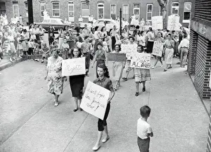 Desegregation Prints: Pro-Segregation Rally in Baltimore 1954