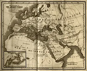 Characters Prints: Probable Settlement of the Descendants of Noah (steel engraving)