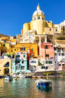 Francesco Riccardo Iacomino Travel Photography Gallery: Procida, multi colours houses in La Corricella Harbour. Naples, Campania, Italy
