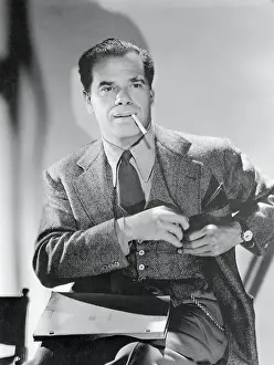 Producer and Director Frank Capra Smoking Cigarette