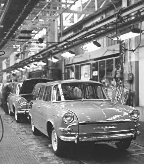 Factories Prints: Production of automobile Skoda 1000 MB