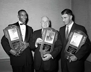 Plaque Prints: Professional Baseball Award Winners Holding Awards