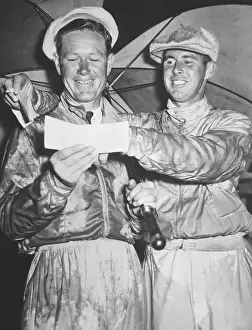 Belmont Prints: Professional Golfers Examining Their Checks