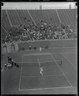 Professional Tennis Players in Action