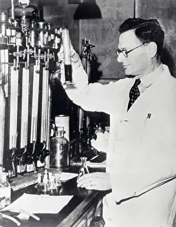 Medical Research Prints: Professor Hans Krebs in His Laboratory