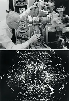 University Park Prints: Professor Using Instrument and the Results