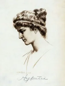 Mathematician Prints: Profile of Greek Mathematician Hypatia