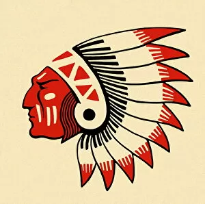 Images Dated 2nd October 2012: Profile of an Indian Chief