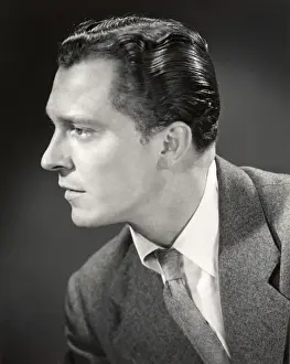 Profile of man in business suit