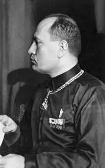 Profile Portrait Of Benito Mussolini