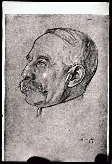 Profile Portrait of Composer Edward Elgar