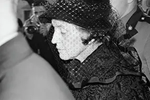 Hyannis Prints: Profile of Rose Kennedy Wearing Veiled Hat