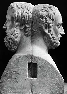 Naples Prints: Profile Statuette of Herodotus and Thucydides