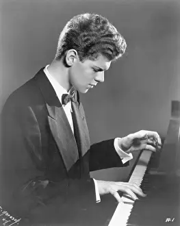 Tuxedo Prints: Profile Of Van Cliburn Playing Piano