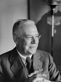Profile of Wallace Stevens Smiling