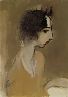 1930s Prints: Profile Of A Woman (From Memory)
