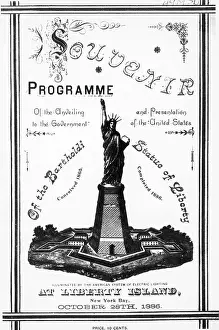 Souvenir Prints: Program Souvenir For Statue Of Liberty