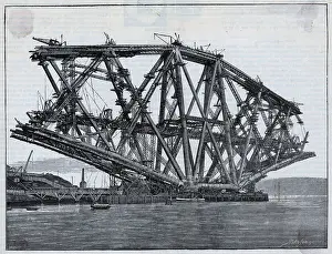 Fife Prints: Progress / Construction Of Fourth Bridge