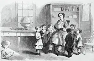 Progressive Teacher Reading to Children