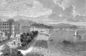 Mediterranean Collection: The Promenade des Anglais, Promenade of the English, c. 1885