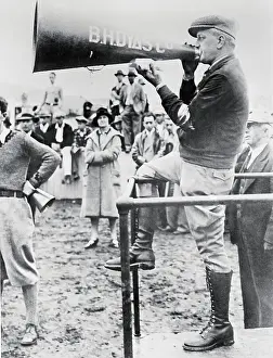 Charles C Prints: Promoter C.C. Pyle Speaking at the Bunion Derby