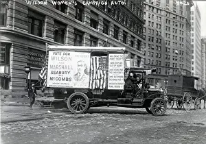 Propaganda Prints: Propaganda Poster On Wilson Campaign Car
