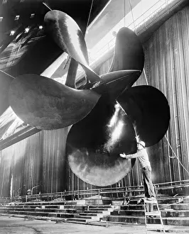 Newport News Prints: Propeller Belonging to the USS Forrestal