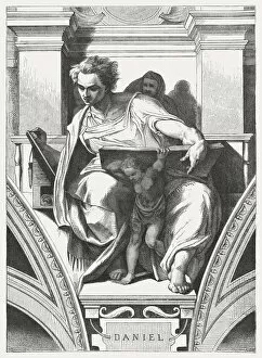 Images Dated 6th August 2015: Prophet Daniel (Sistine Chapel, Vatican), published in 1878