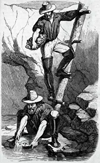 Prospector Prints: Prospectors Panning For Gold