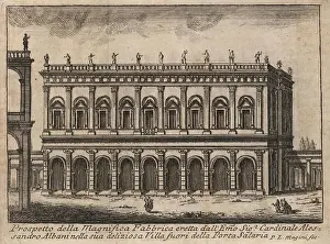 Prospetto della Magnifica Fabbrica erelta dall Erno Sig. Cardinale Alessandro Albani nella sua deliziosa Villa fuori della Porta Salaria, Rome, Italy, 1767, digital reproduction of an 18th century original, original date not known