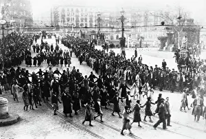 Protest in Bilboa, Women Holding Hands