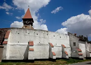 Castles Prints: Protestant fortified church from the 13th century of Miercurea Sibiului