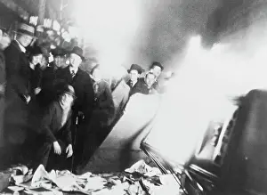 Disorder Prints: Protesters Burning Street Stand