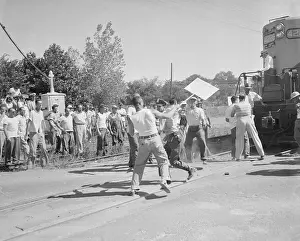 Protesters Fighting with Policemen