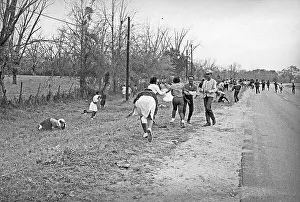 Alabama Prints: Protesters Leaving Scene During Civil Rights Demonstration