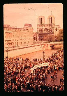 Protesters Marching in Paris