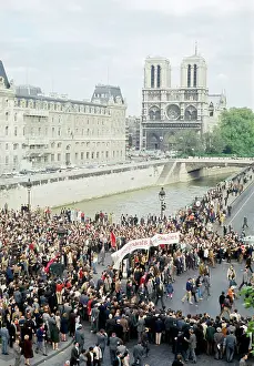 Protesters Marching in Paris
