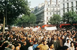Protesters Marching in Paris