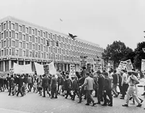 Protesters Outside United States Embassy of London