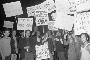 San Jose Prints: Protesters With Picket Signs