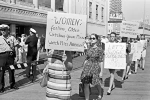 Feminism Prints: Protesters Picketing Miss America Pageant