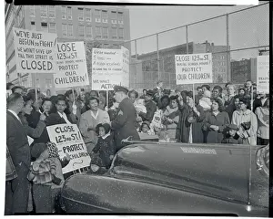Offspring Prints: Protesters with Signs Against Unsafe Traffic Conditions