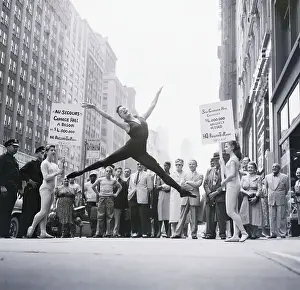 Ballerina Prints: Protesters Watching Ballet Dancer Valerie Harper